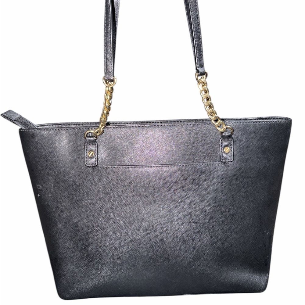 Michael Kors Black Tote Bag with Gold Accents - Picture 2 of 3